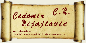 Čedomir Mijajlović vizit kartica
